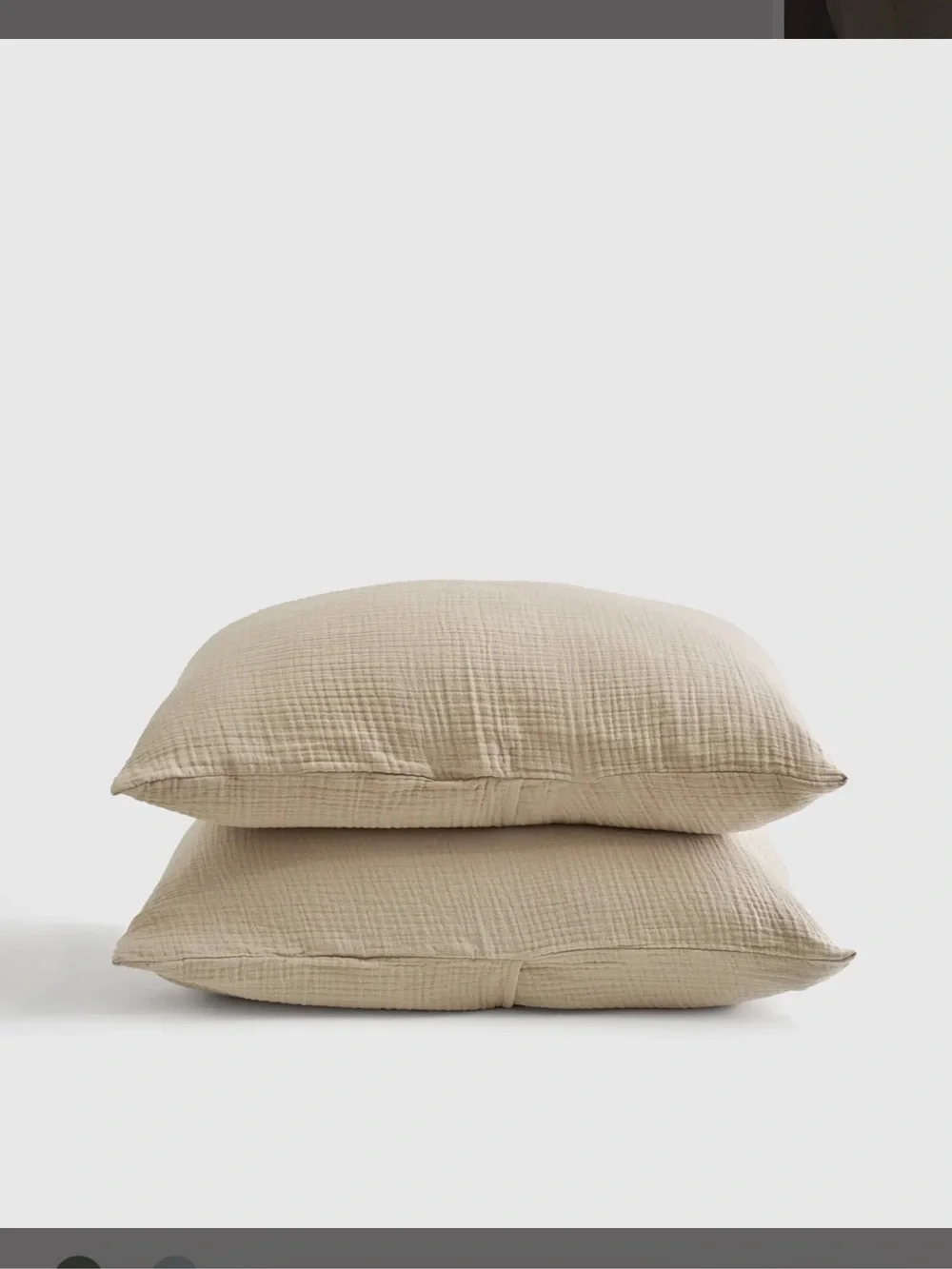 NWOT Quince Luxury Organic Cotton Gauze Sham Set in Dune!